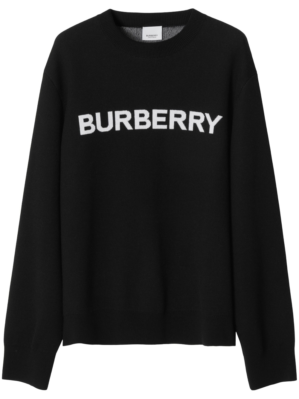 intarsia-knit logo jumper - 1
