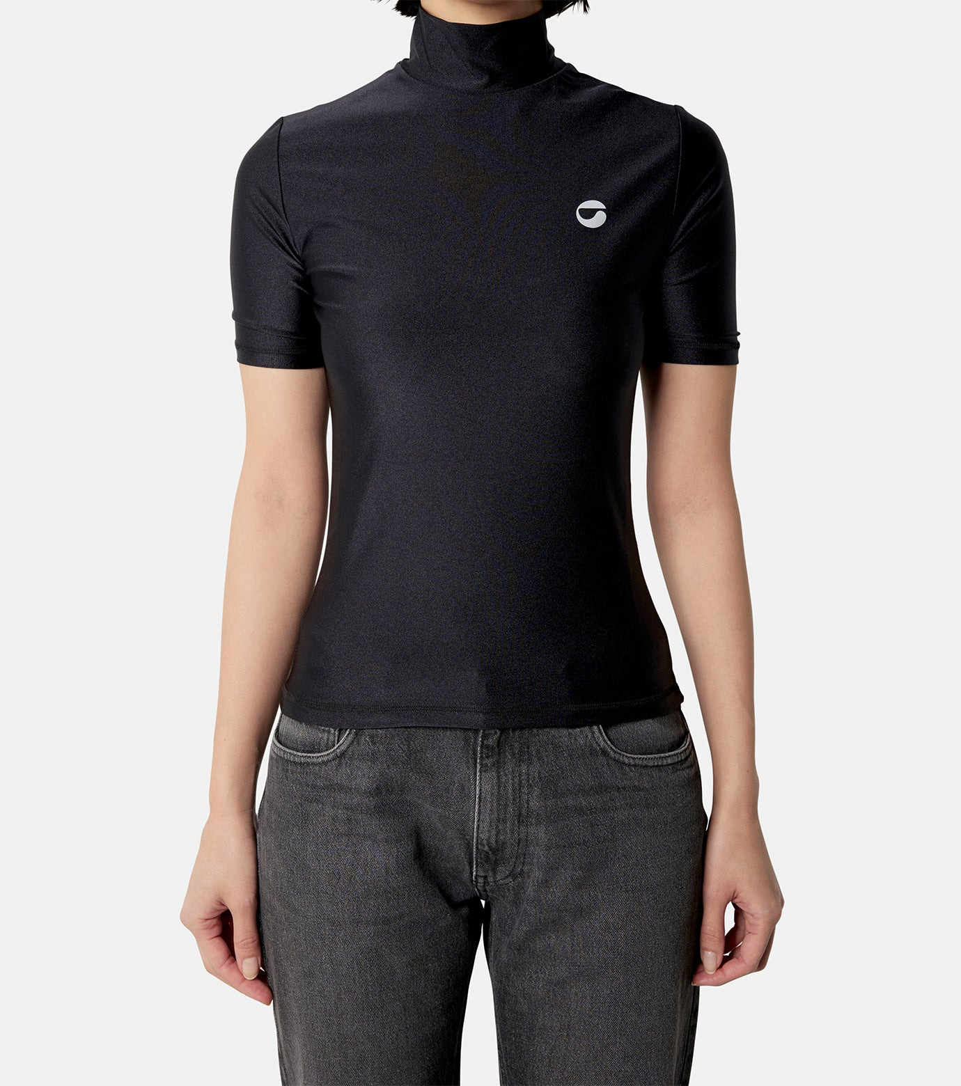 High Neck Fitted Top - 2