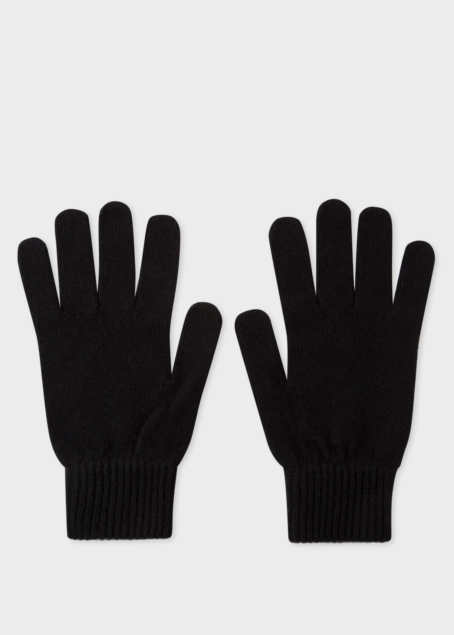 Black Cashmere And Merino Wool Gloves - 3