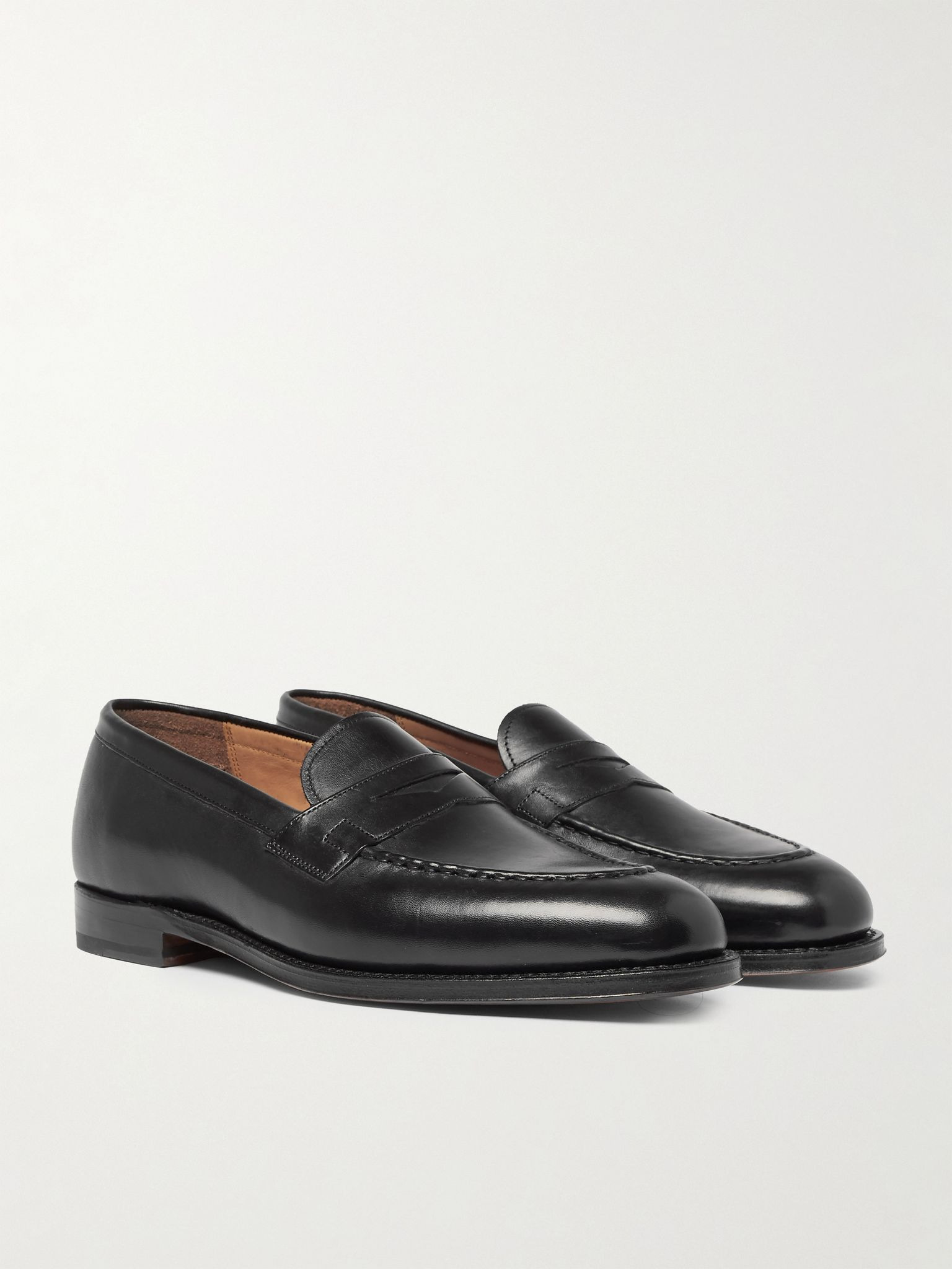 Lloyd Leather Penny Loafers Black - 4