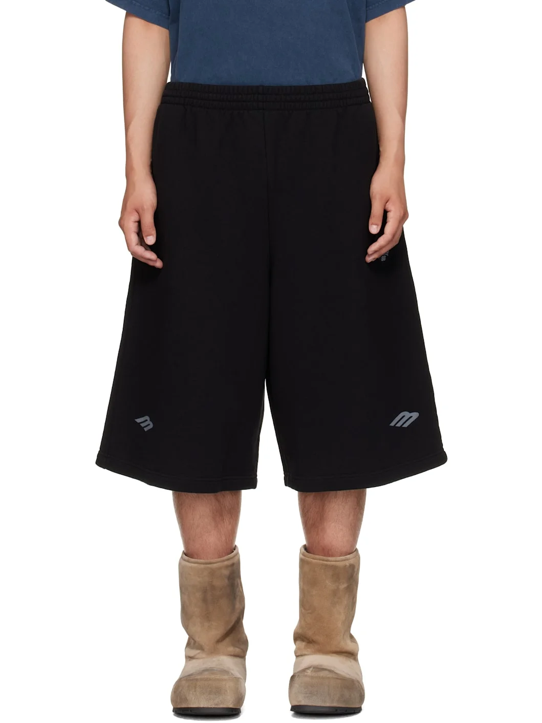 Black 3B Football Shorts - 1
