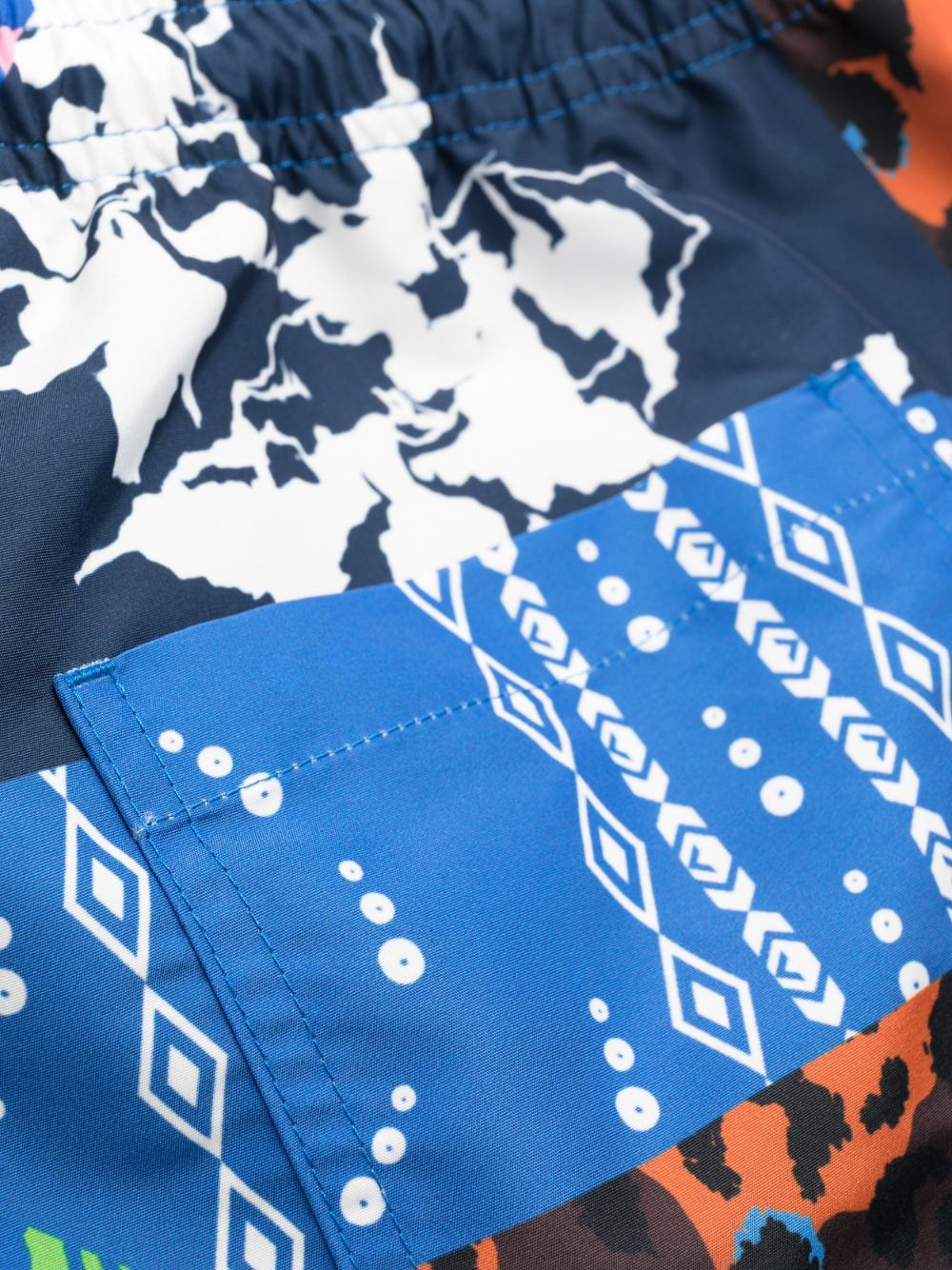 patchwork-print swim shorts - 3
