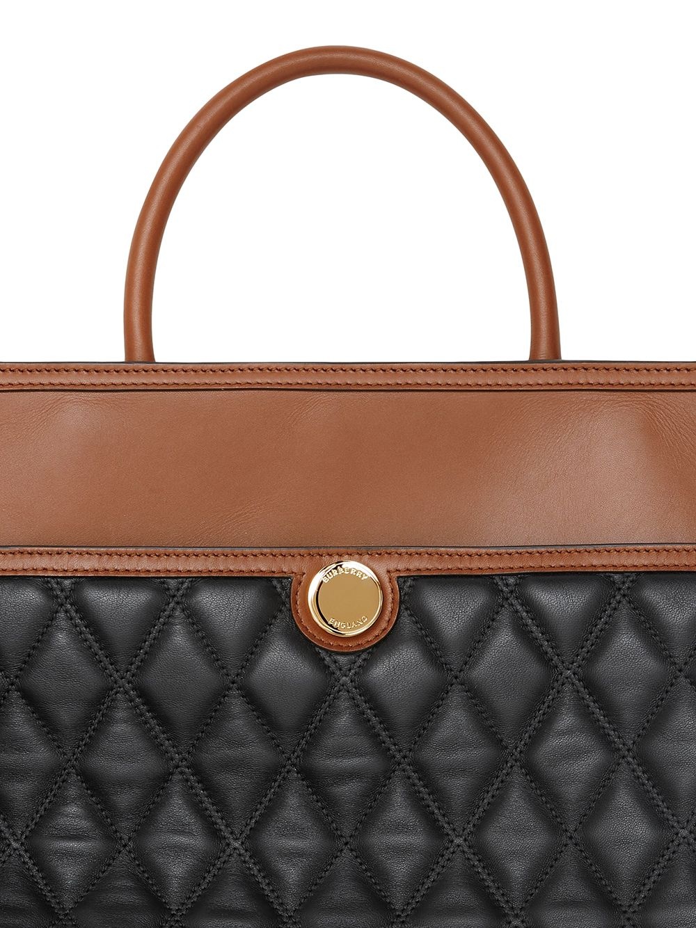 Quilted Lambskin Society Top Handle Bag - 4