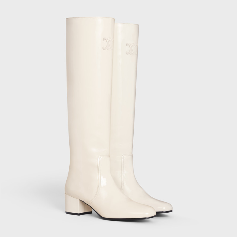 LES BOTTES CELINE TRIOMPHE HIGH BOOT in PATENT CALFSKIN 2