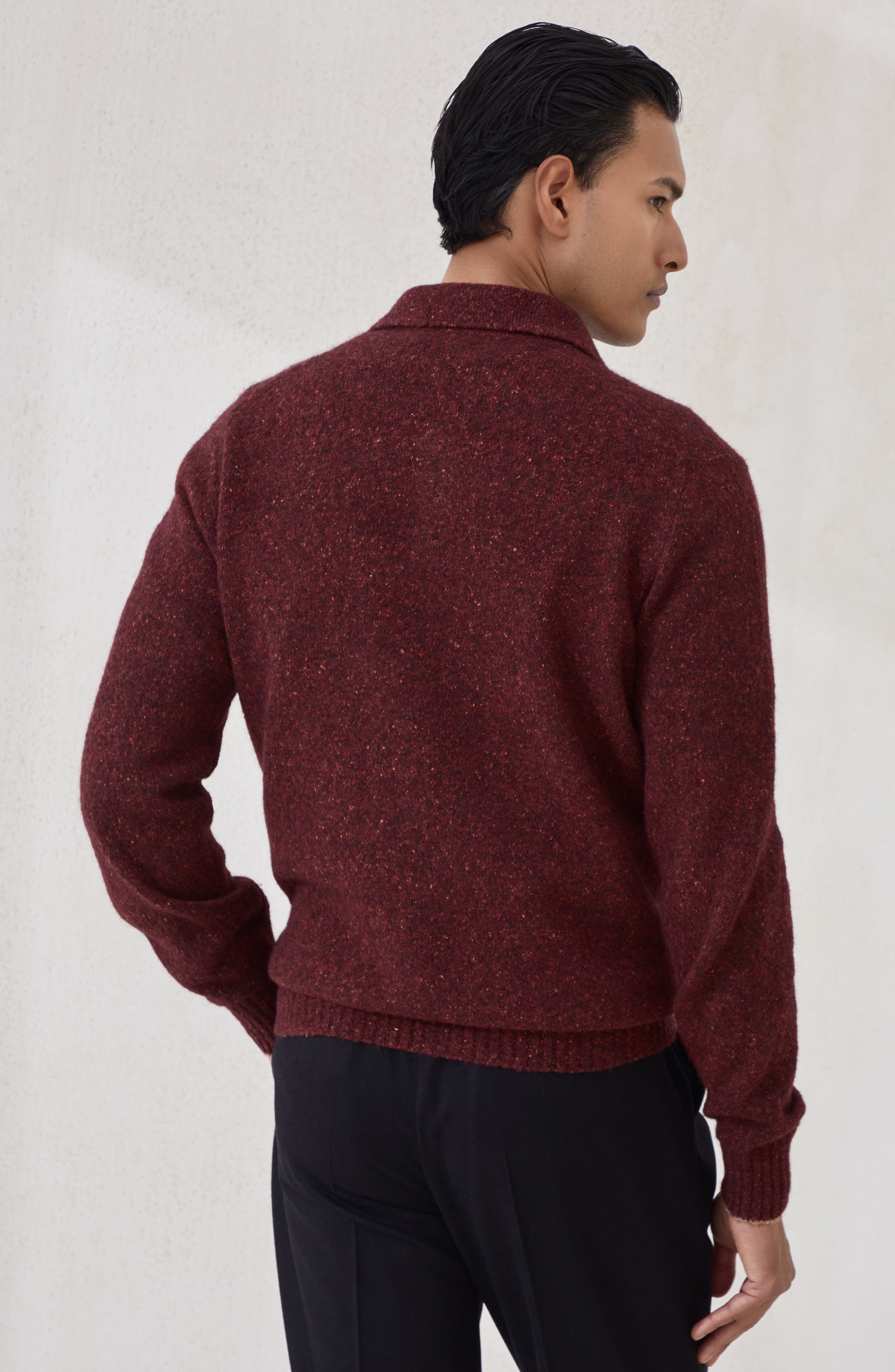 Brunello Cucinelli Flecked polo shirt in Amaranth at Nordstrom - 3