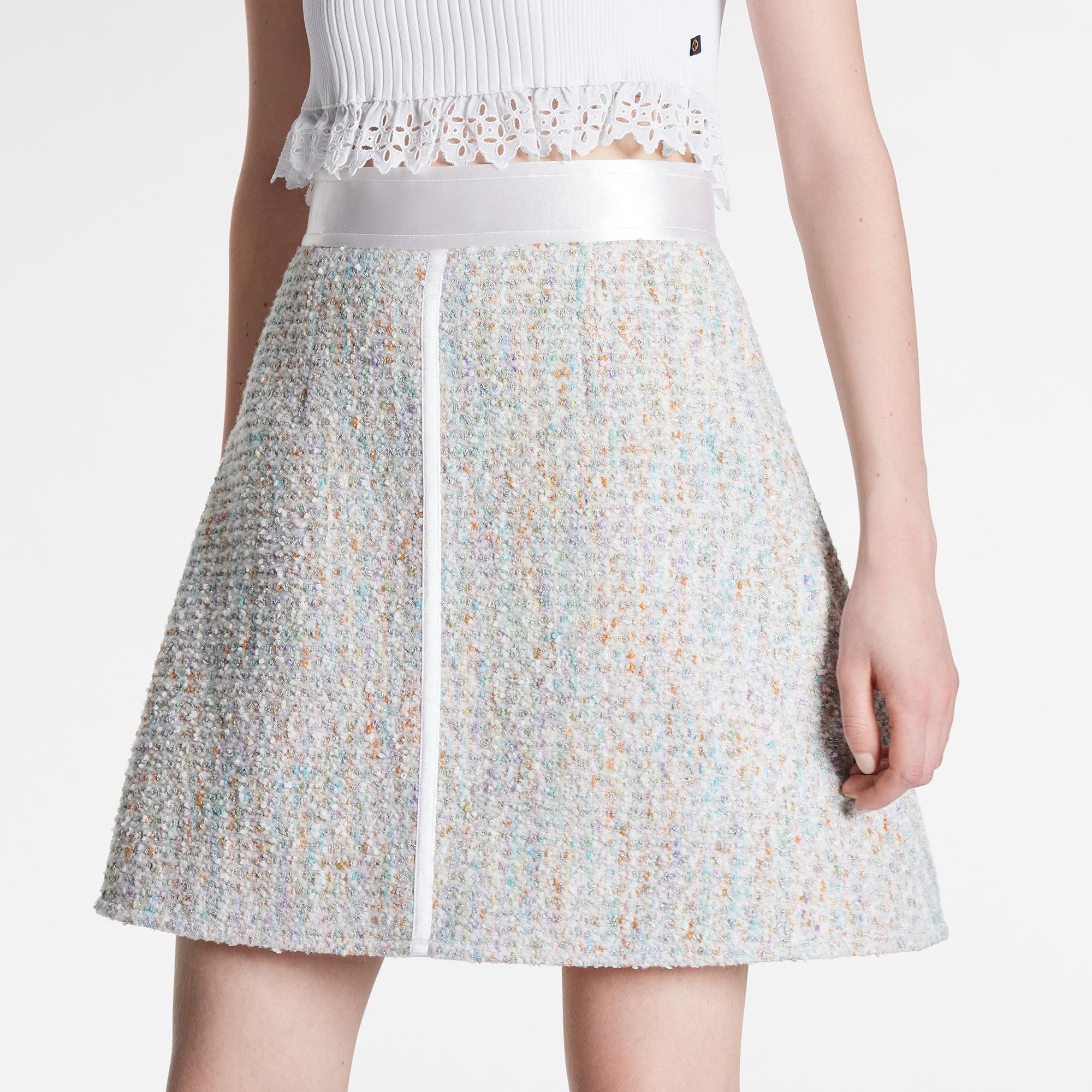 Stardust Lurex Tweed A-Line Mini Skirt - 4