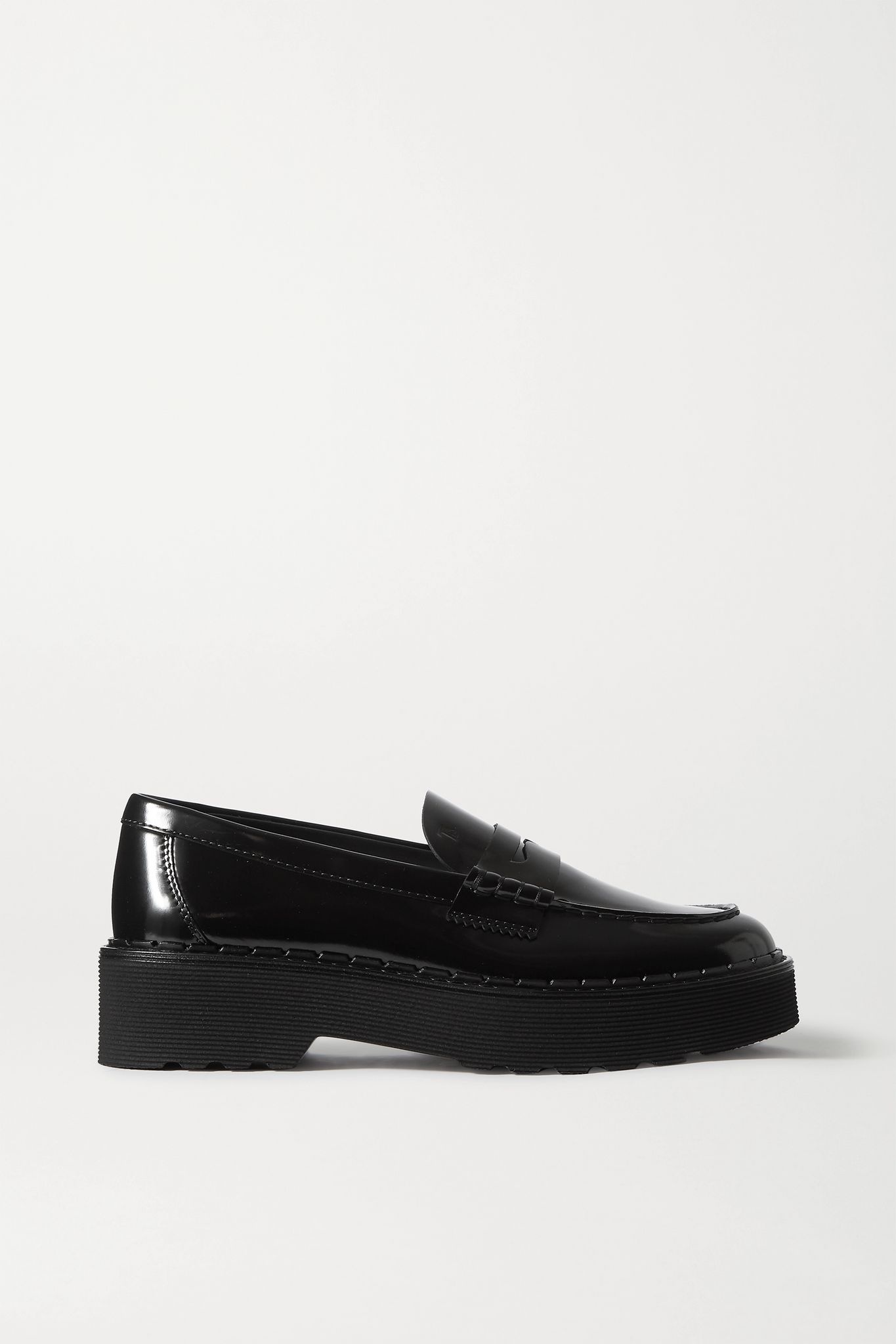 Patent-leather platform loafers - 1