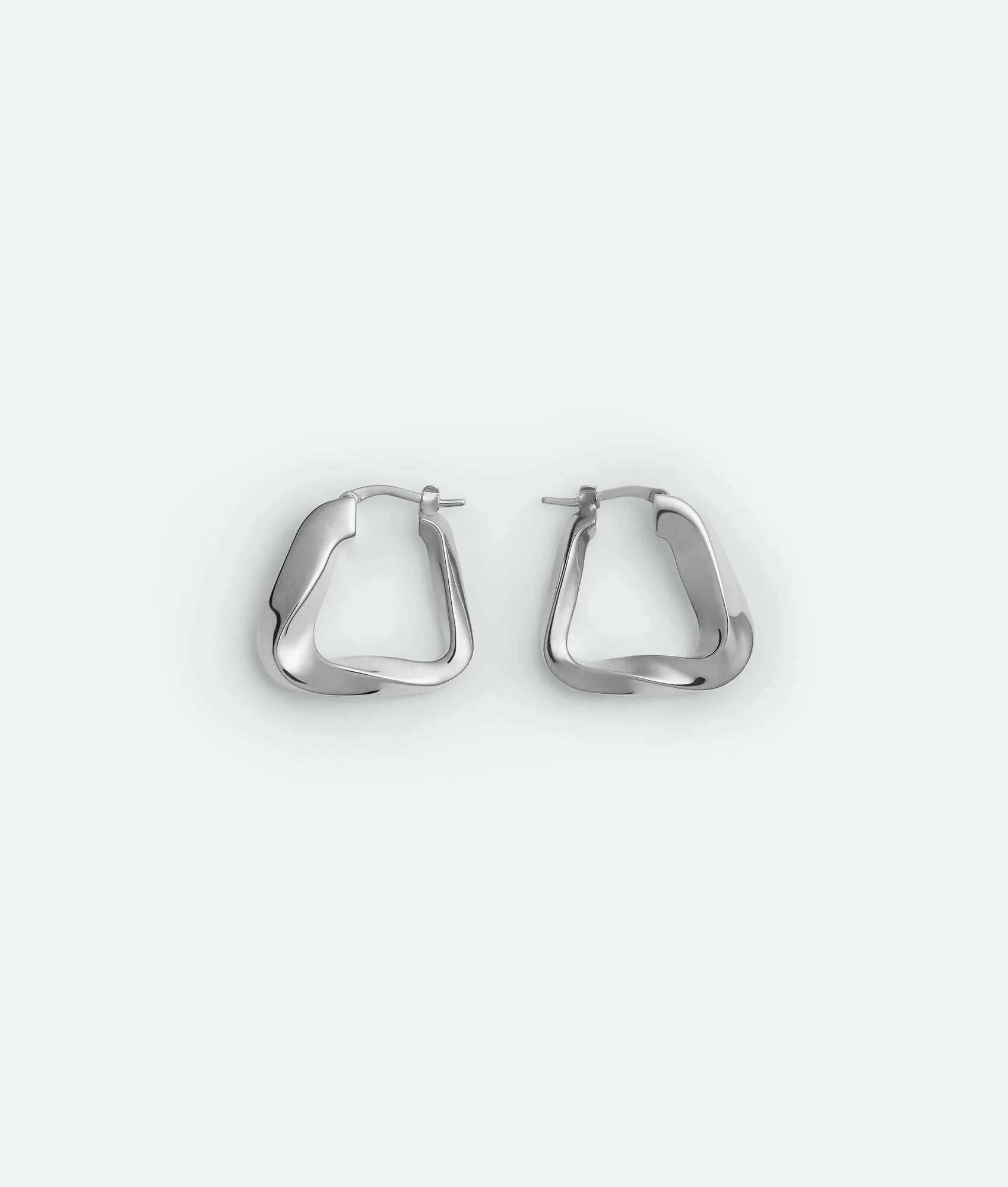 Small Twist Triangle Hoop Earrings - 1