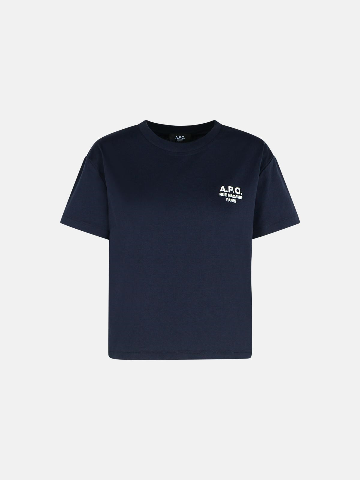 NAVY COTTON T-SHIRT - 1