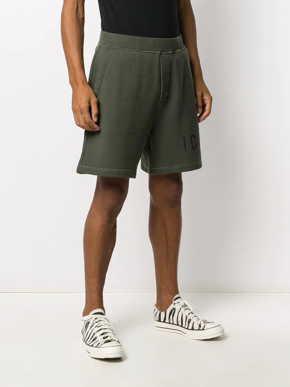 Icon logo-print track shorts - 3