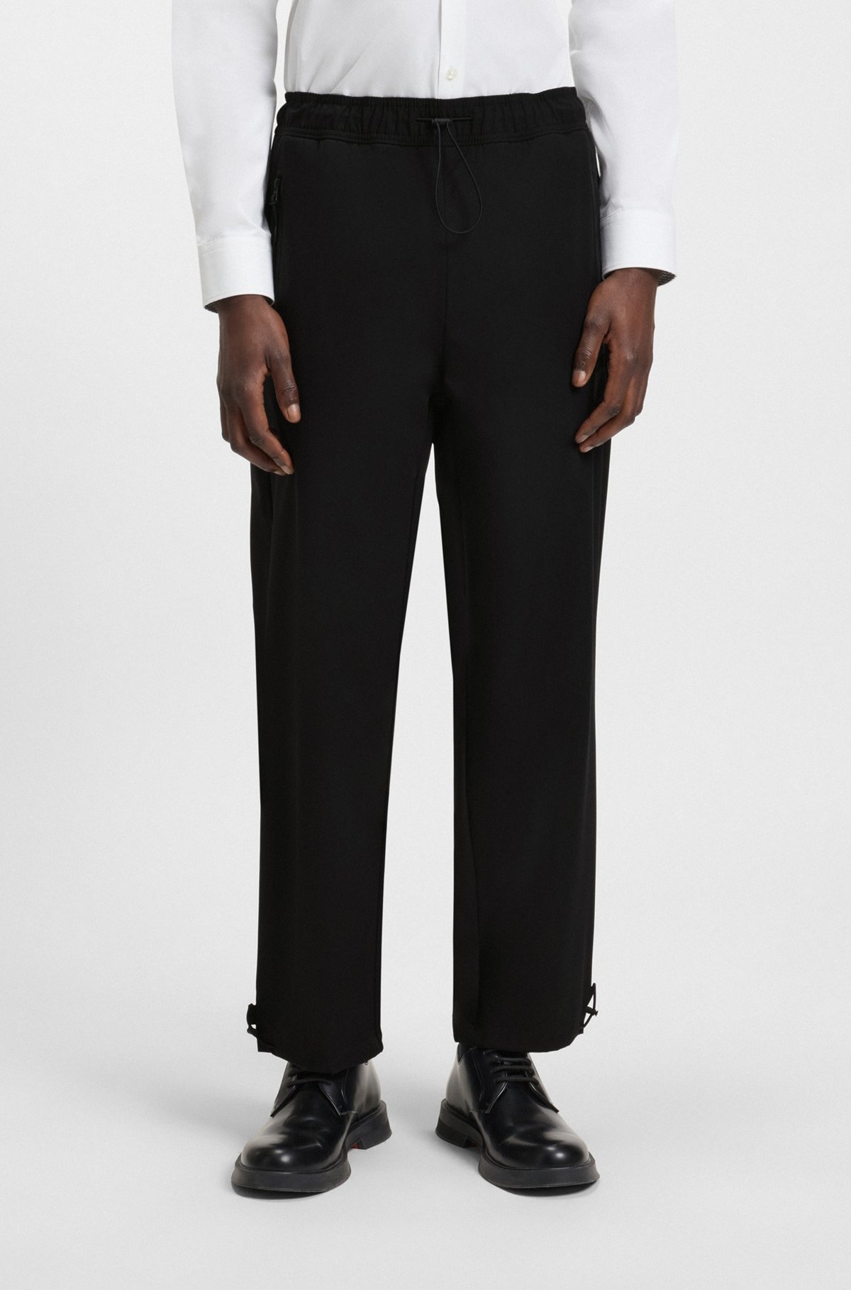 REGULAR-FIT PANTS IN WOOL TWILL WITH STRETCH - 2