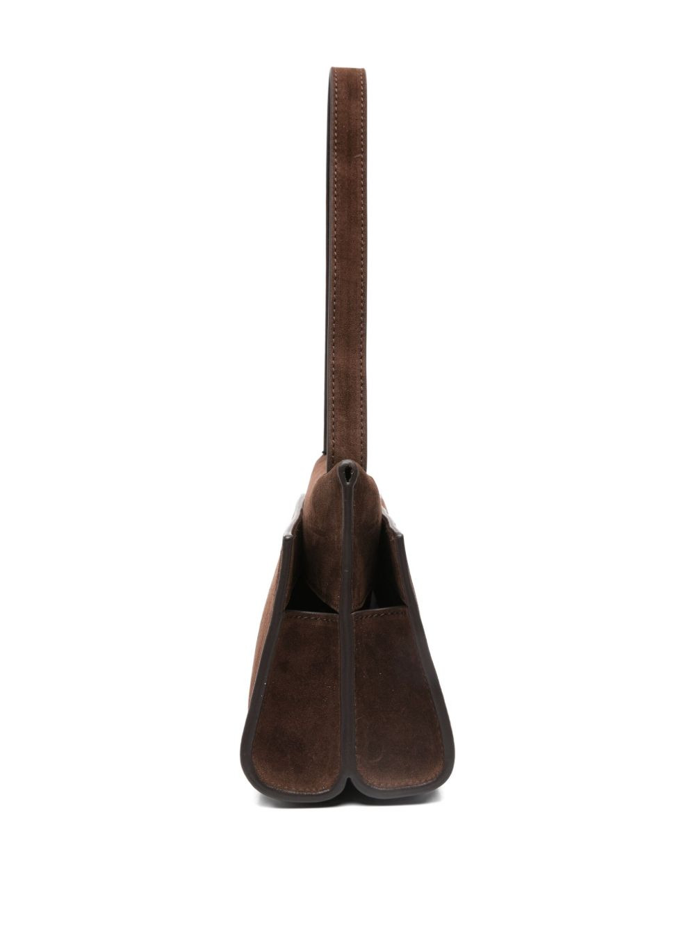 Long Papillon suede top-handle shoulder bag - 4
