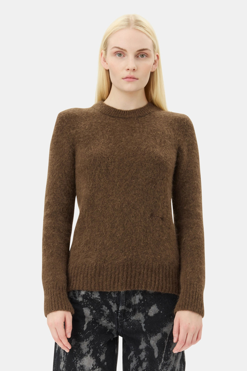 GANNI BROWN SWEATER outlook