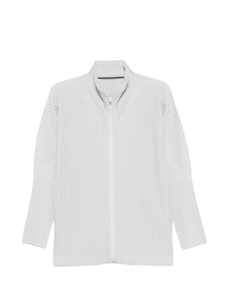 zip-up plissé jacket 1