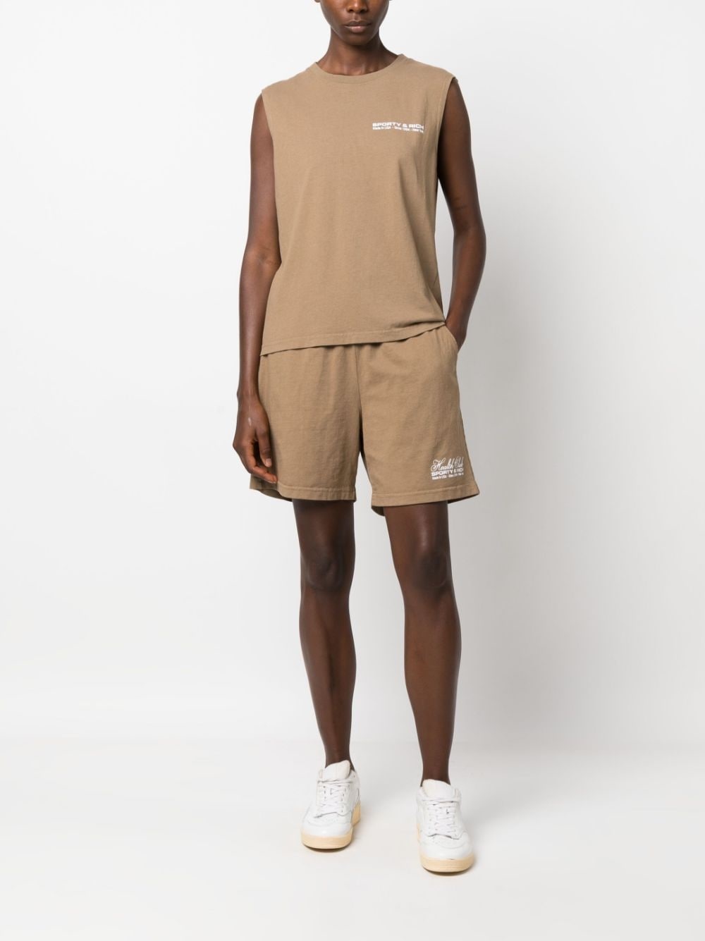 logo-print track shorts - 3