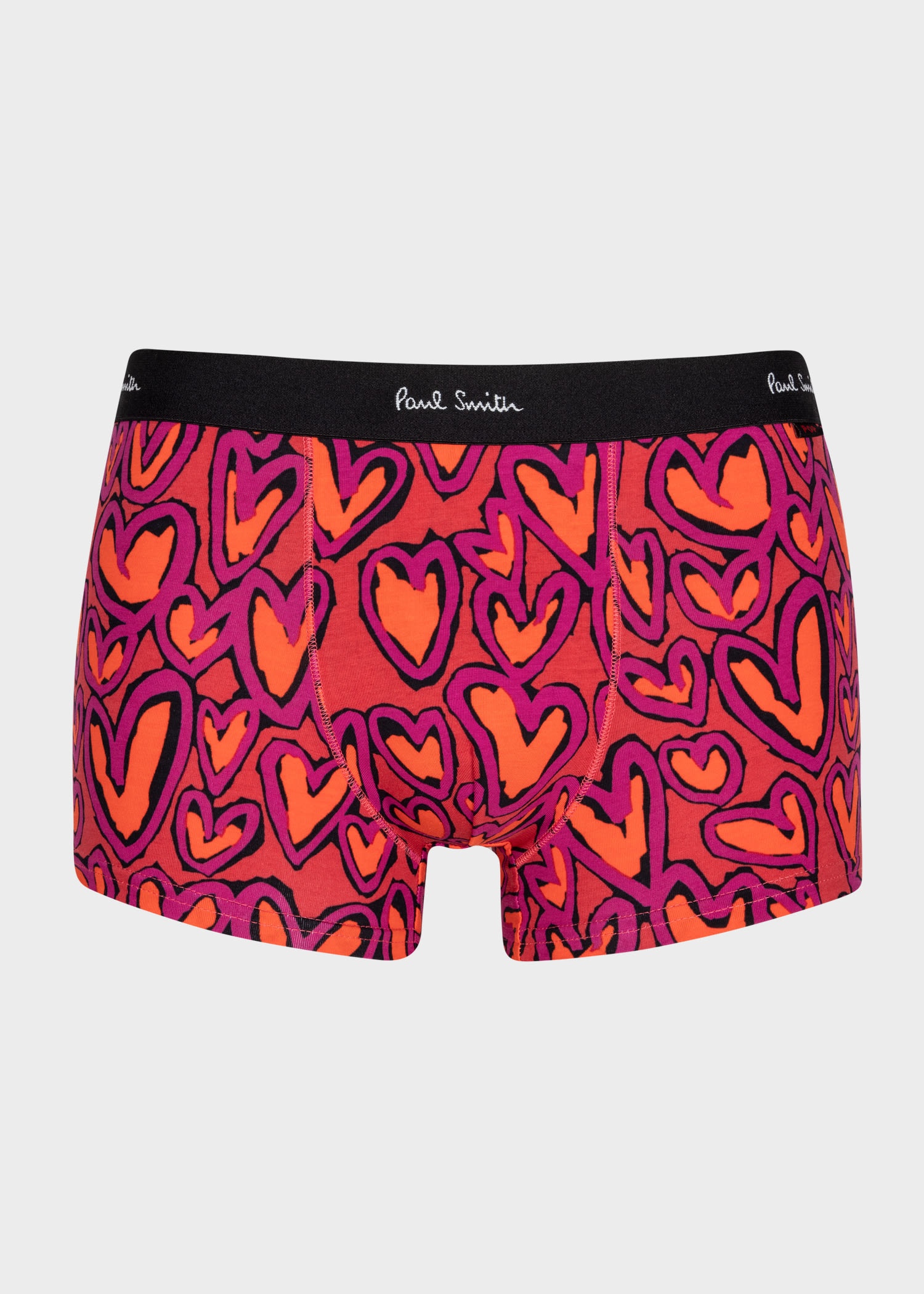 Red 'Crayon Hearts' Low-Rise Boxer Briefs - 1