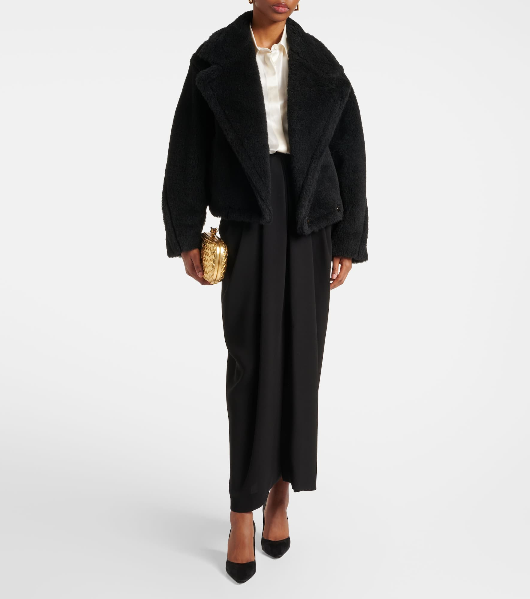 Oggeri alpaca, wool, and silk teddy coat - 2