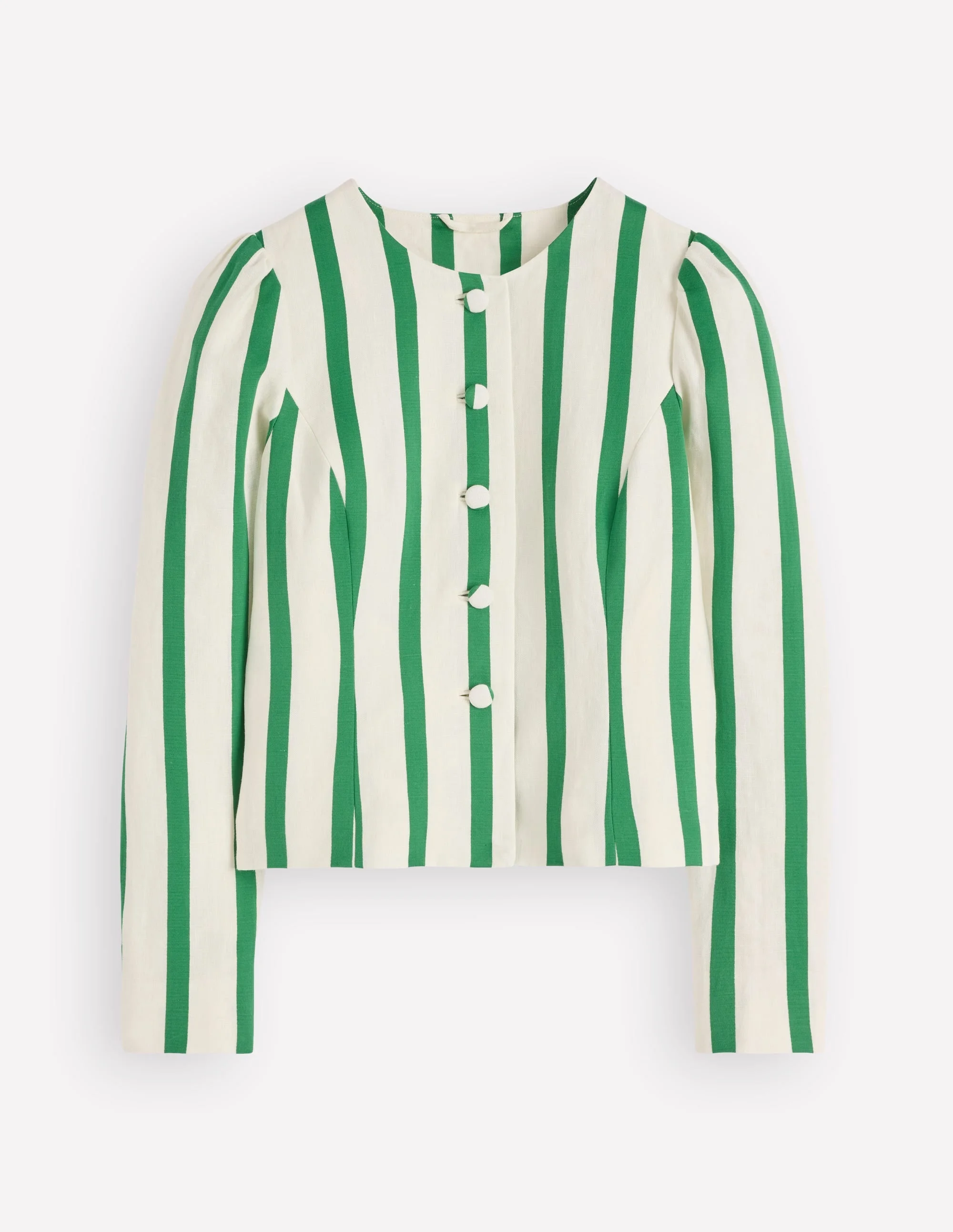 Salisbury Jacket-Ivory, Fresh Green Stripe - 1