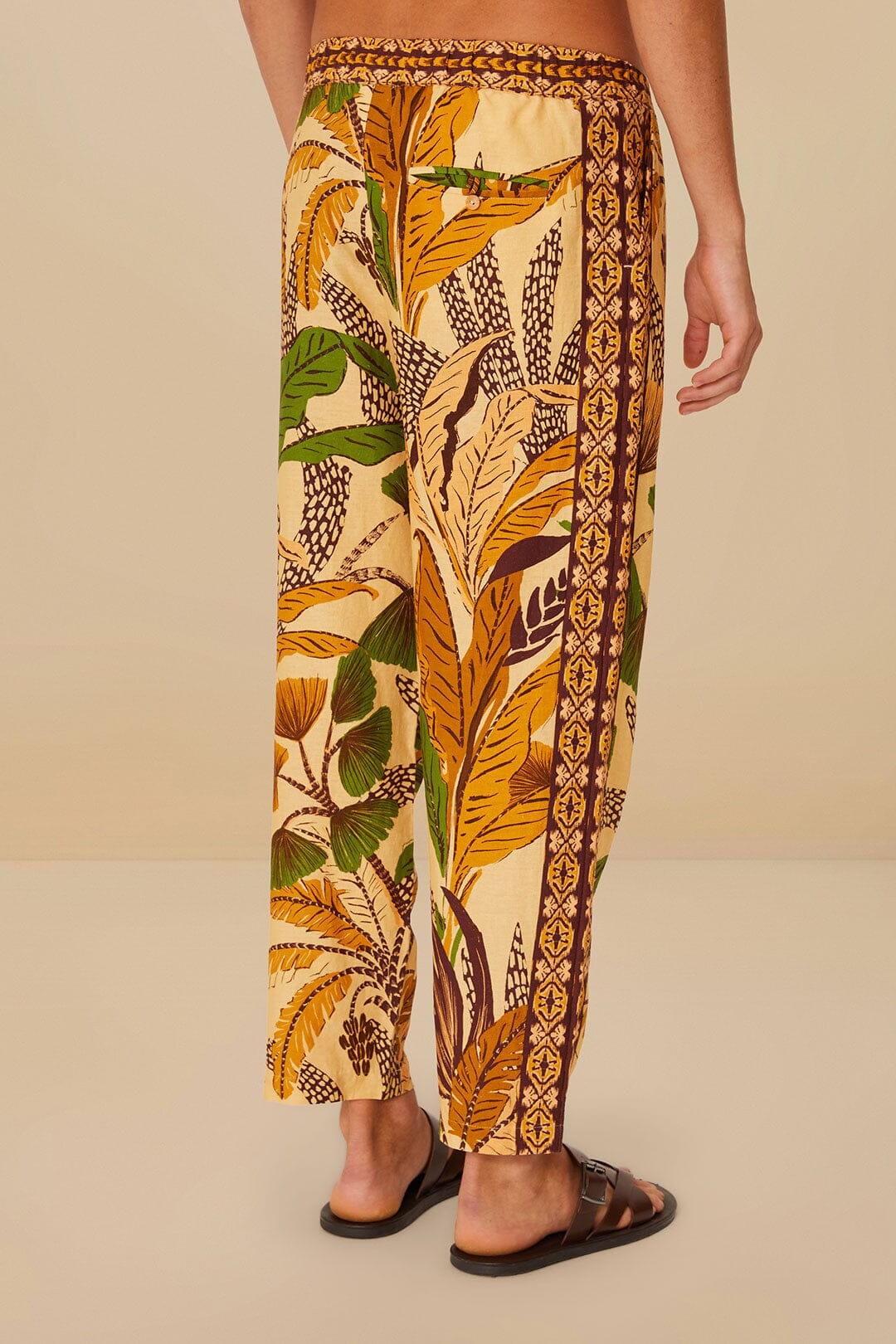 Sand Foliage Sketch Lenzing™ Ecovero™ Euroflax™ Pants - 5