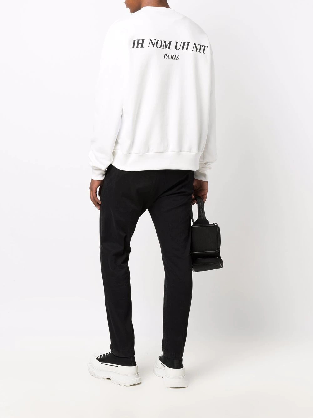 slogan-print two-tone sweatshirt - 2