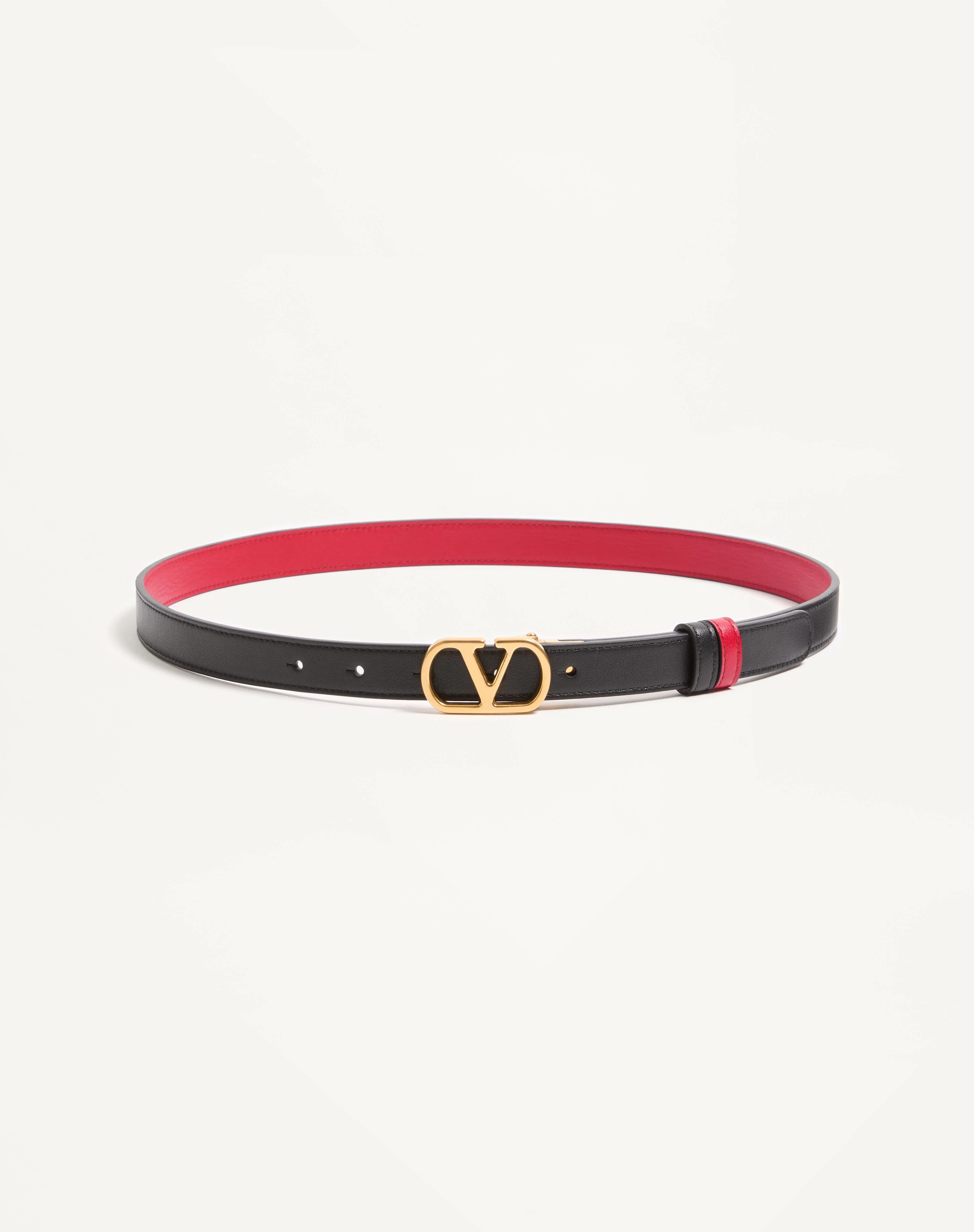 VLOGO SIGNATURE REVERSIBLE SHINY CALFSKIN BELT - 20MM / 1.2 IN. - 1