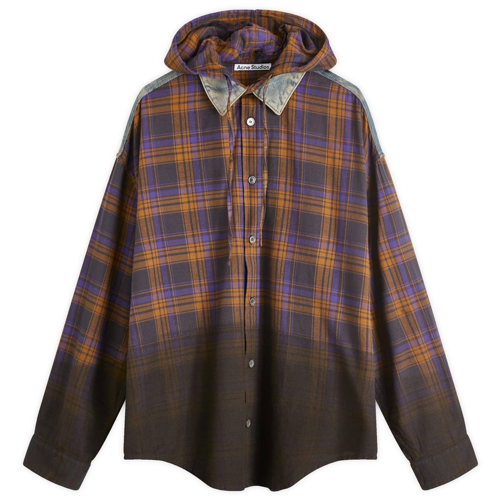 Acne Studios Saffia Washed Flannel Check Overshirt - 1