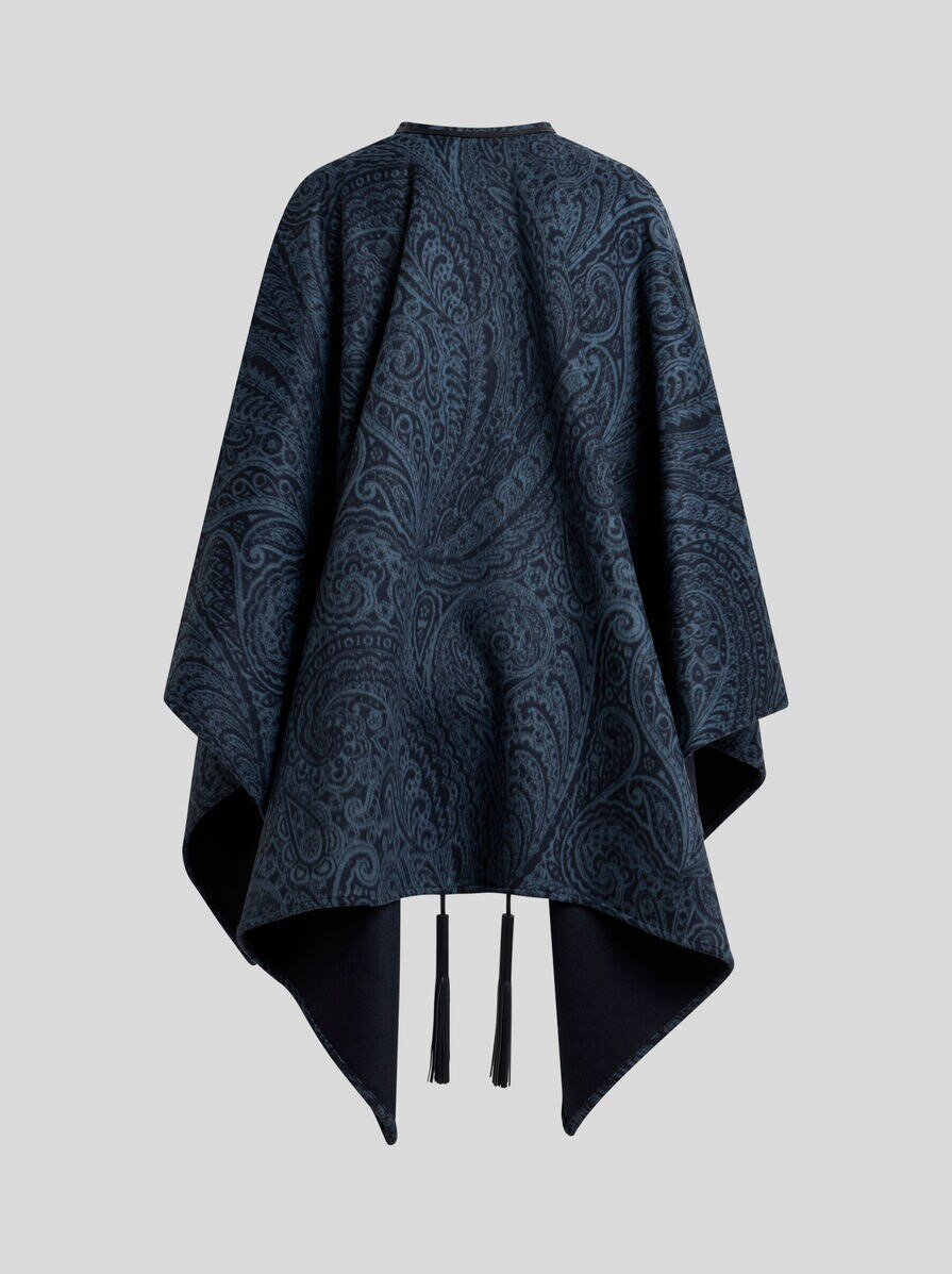 WOOL AND CASHMERE JACQUARD CAPE - 2