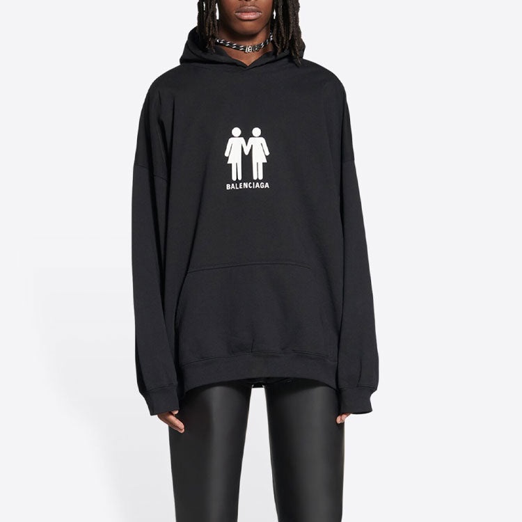 Balenciaga Pride Hoodie Boxy Fit 'Black' 651799TMVO31070 - 3
