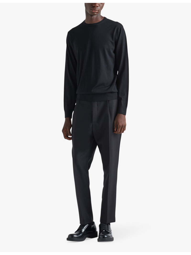Prada Crewneck regular-fit wool jumper outlook