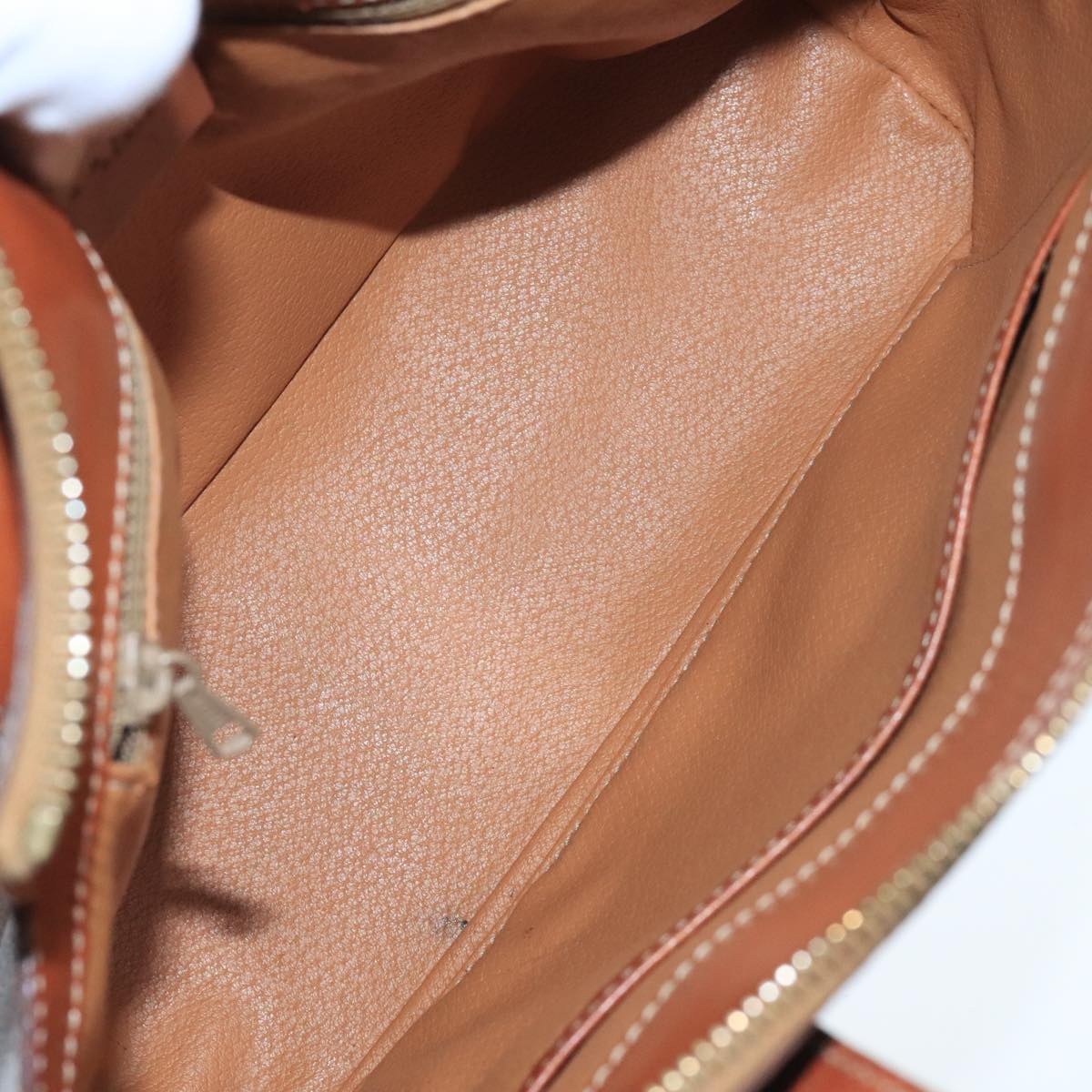 CELINE Macadam Canvas Hand Bag Pvc Leather Brown Gold - 10