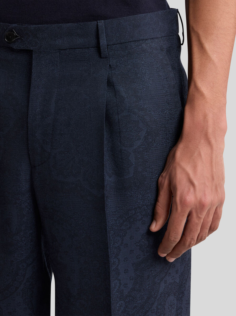 Etro PRINTED WOOL TROUSERS outlook