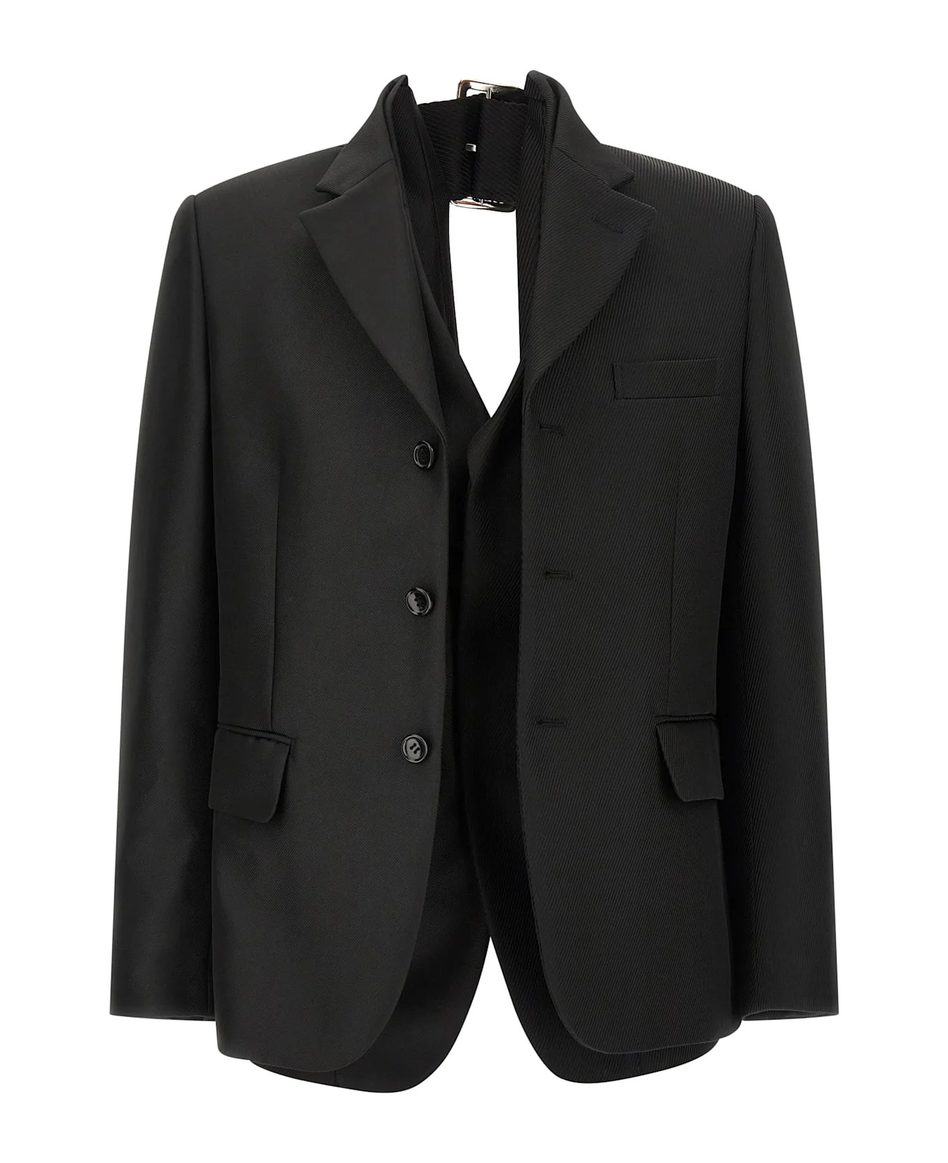 Double Layer Effect Blazer - 1