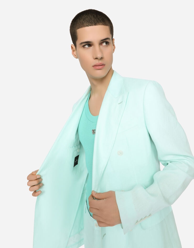 Double-breasted linen Sicilia-fit suit - 5