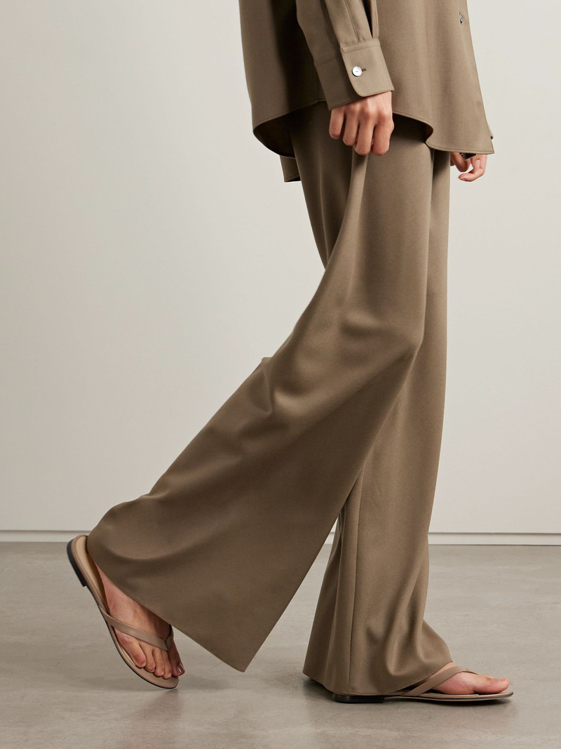 The Row Sacha leather flip flops Gray outlook