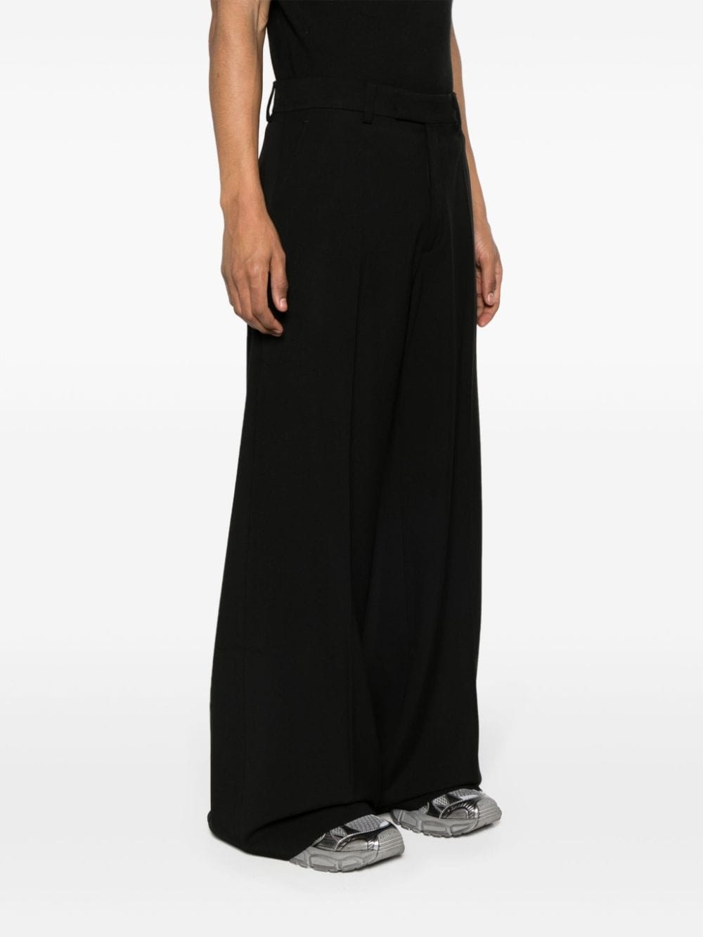 high-waist wide-leg trousers - 4