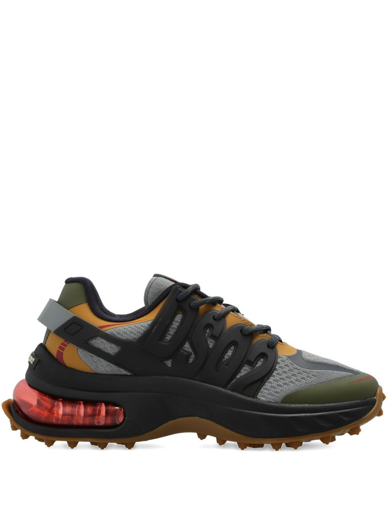 lace-up panelled low-top sneakers 1