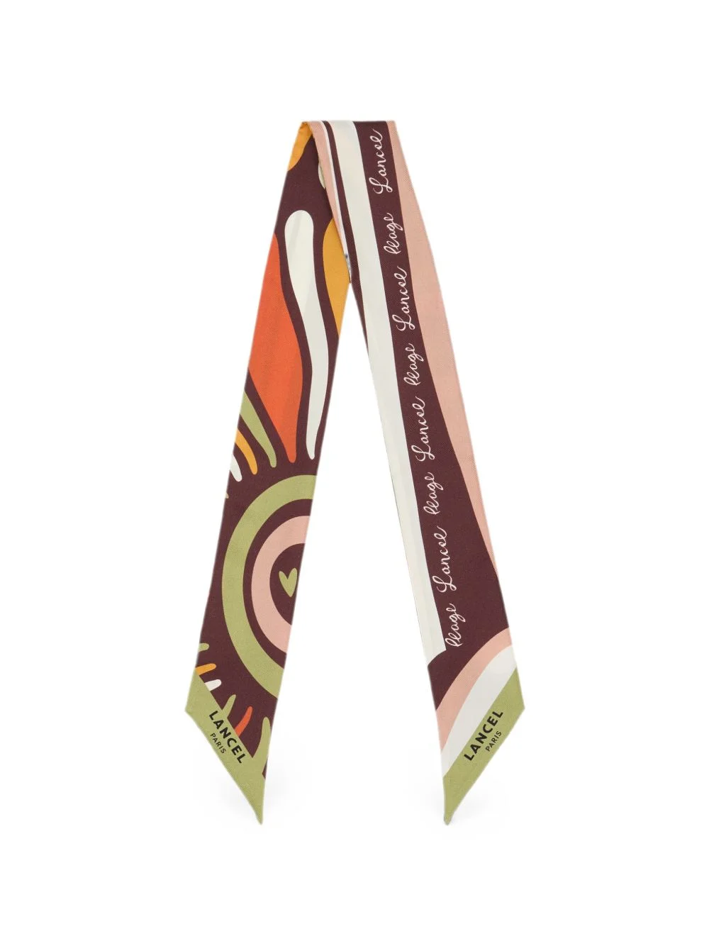 printed silk headband - 1