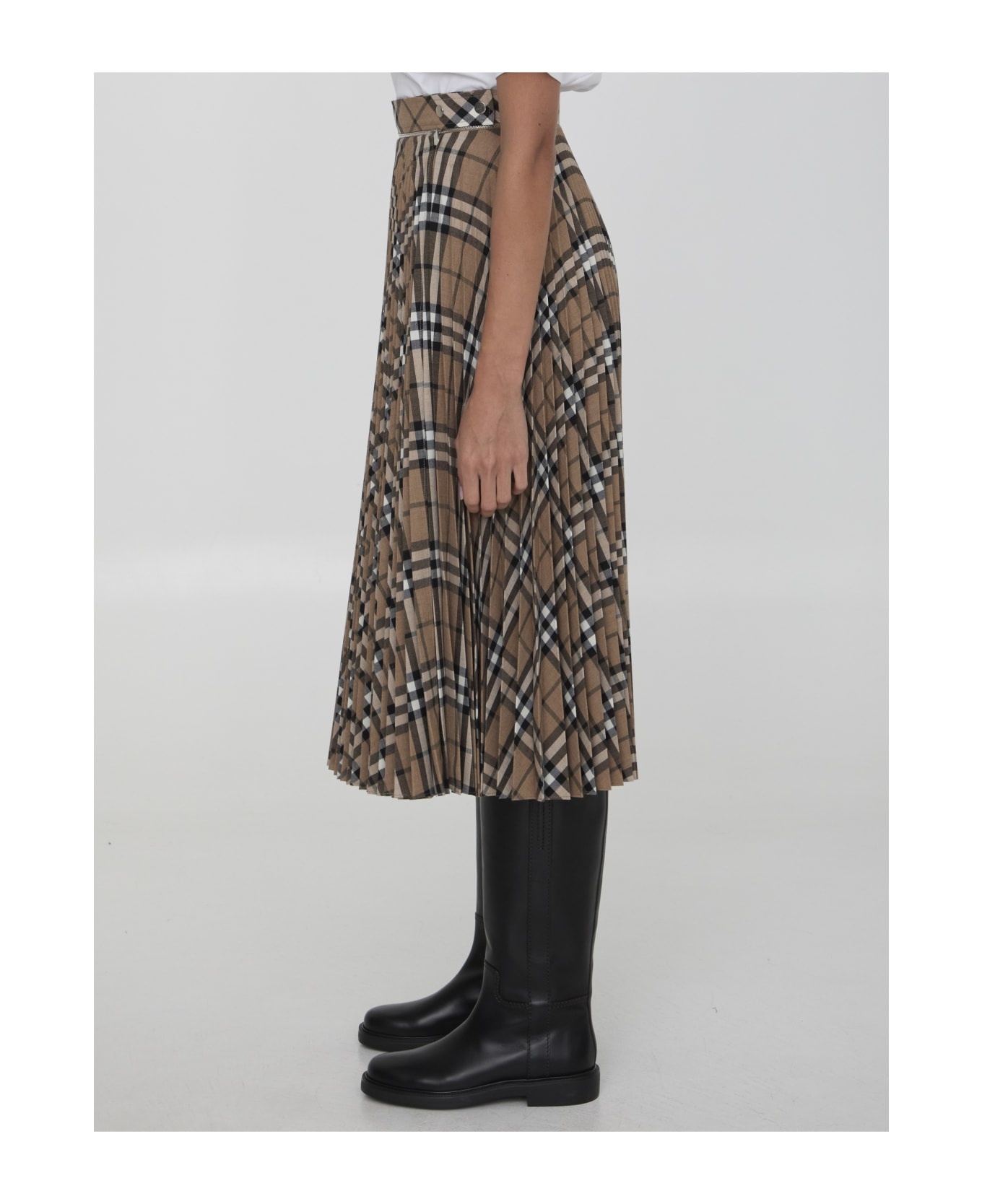 Check Pleated Skirt - 3
