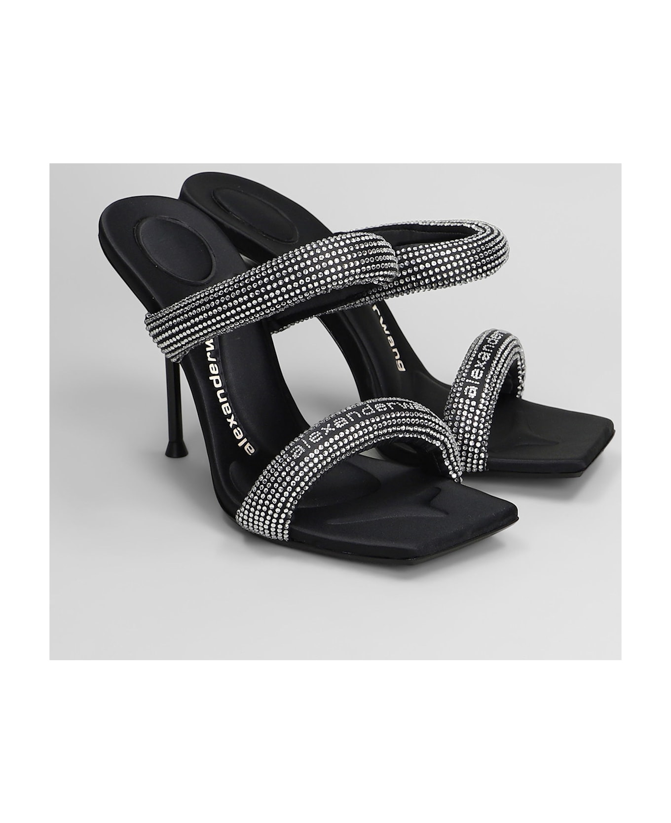 Julie Tubular Sandals In Black Nylon - 2