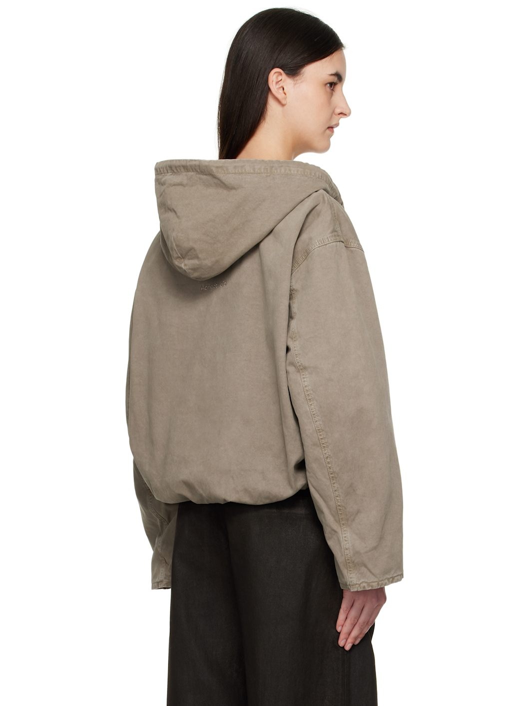 Gray Heavy Twill Bomber Jacket - 3