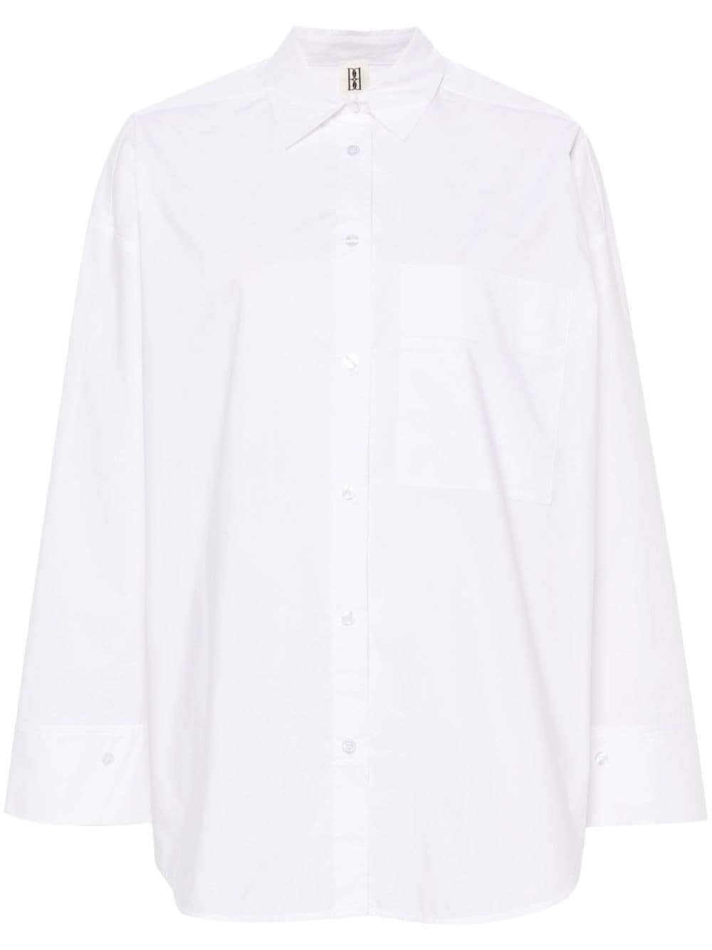 spread-collar organic cotton shirt - 1