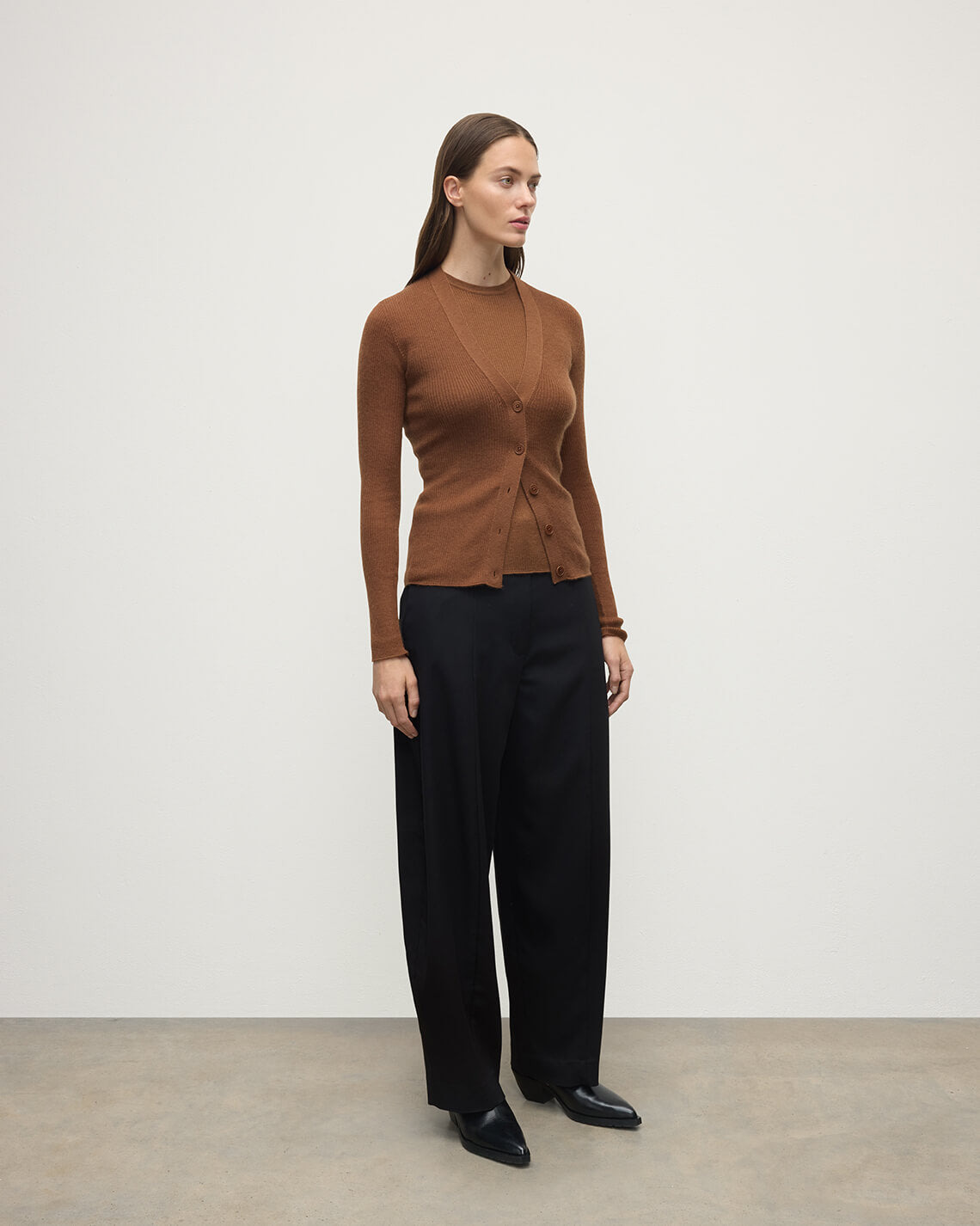 Superfine Cashmere Camel Cardigan - 3
