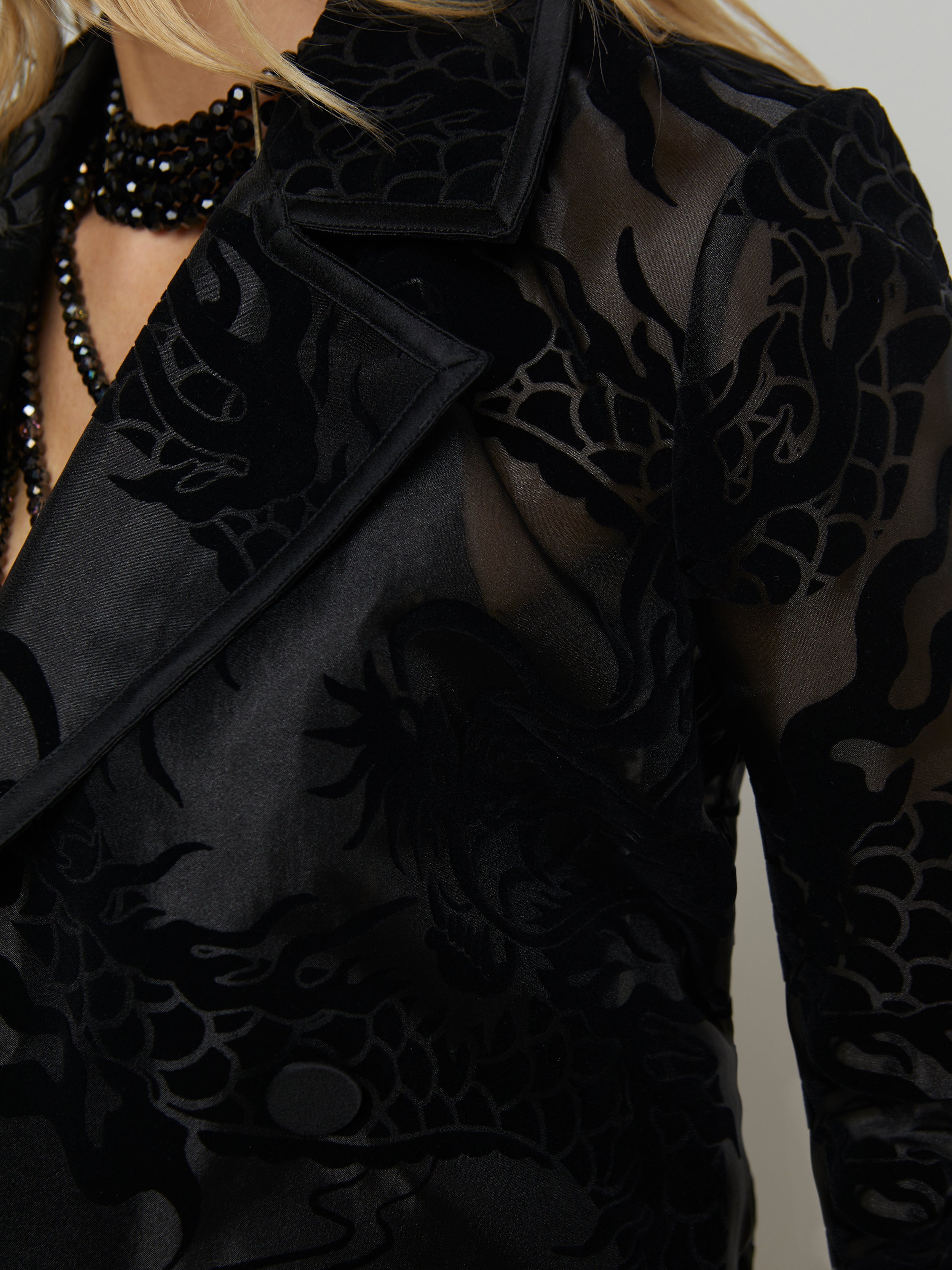 Moda Organza Trench Coat - 5