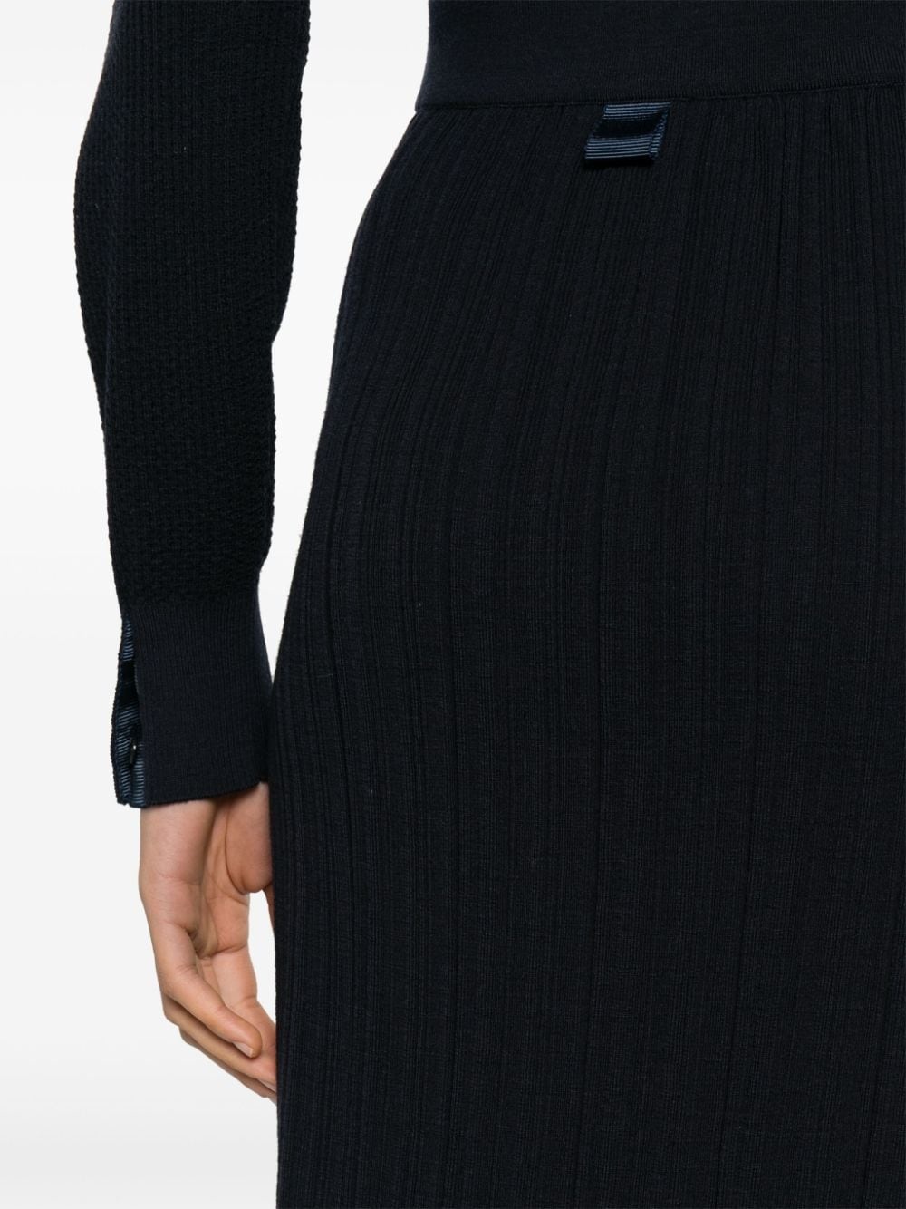plissÃ© virgin-wool midi skirt - 5