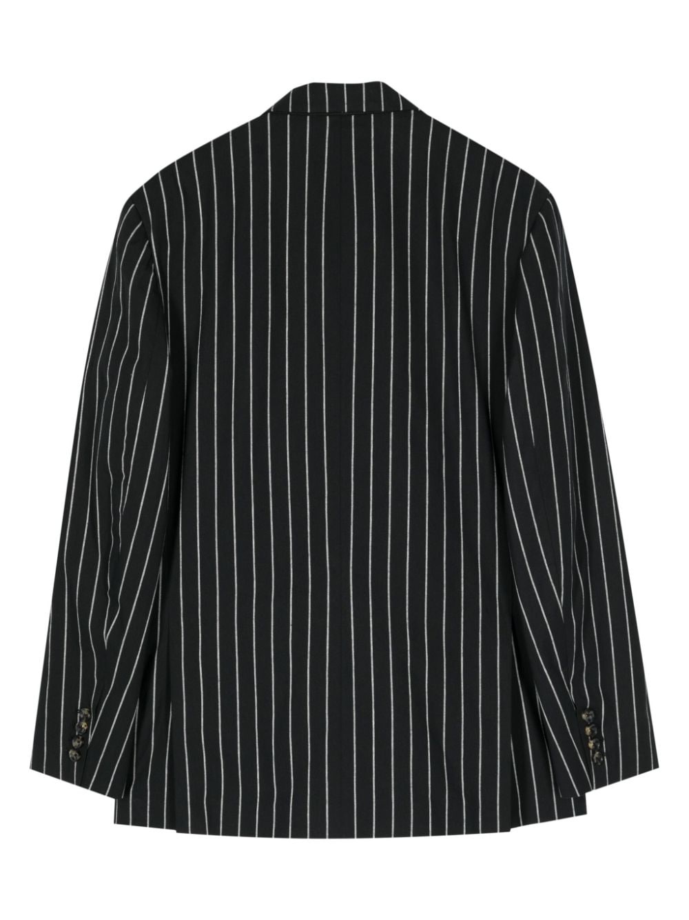 striped double-breasted blazer - 2