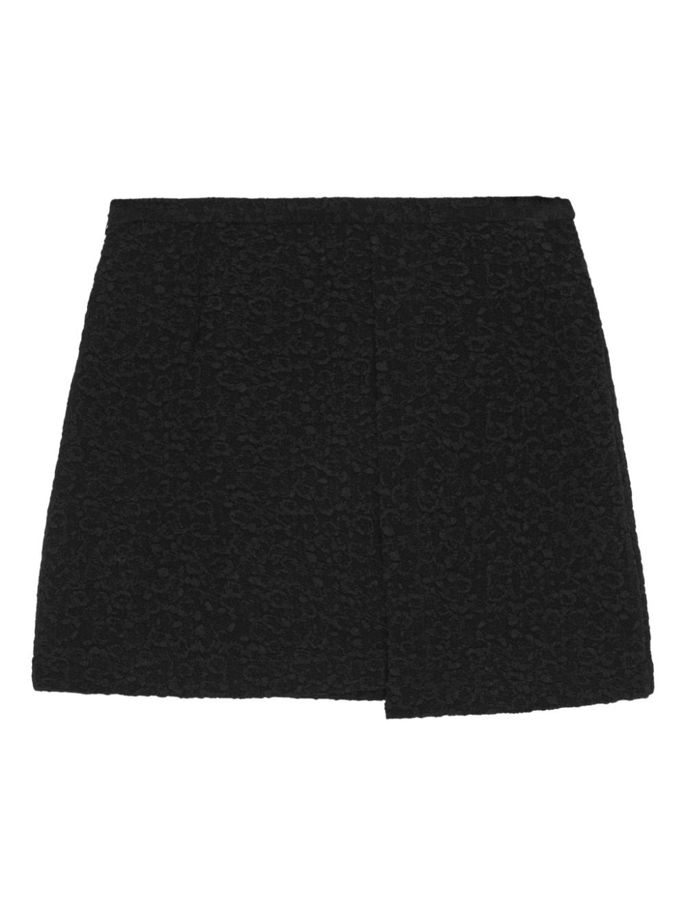 wrap-design textured miniskirt - 6