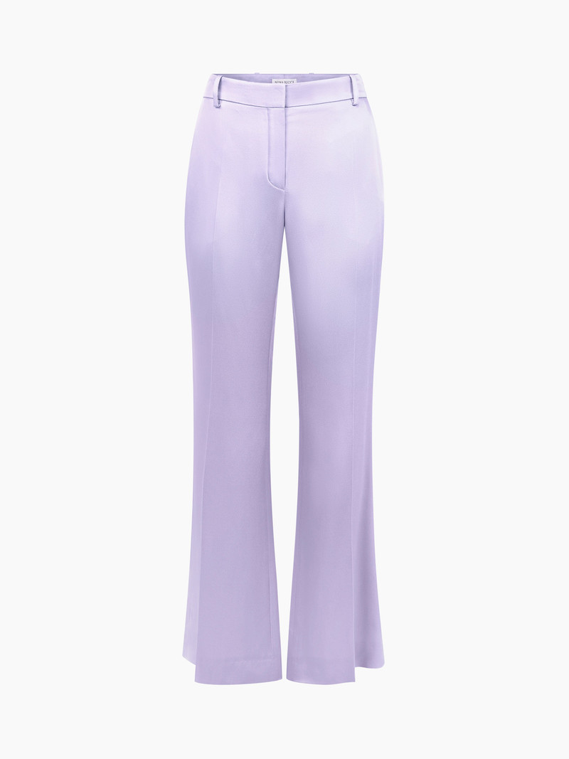 Flared Crepe Satin Pants 5