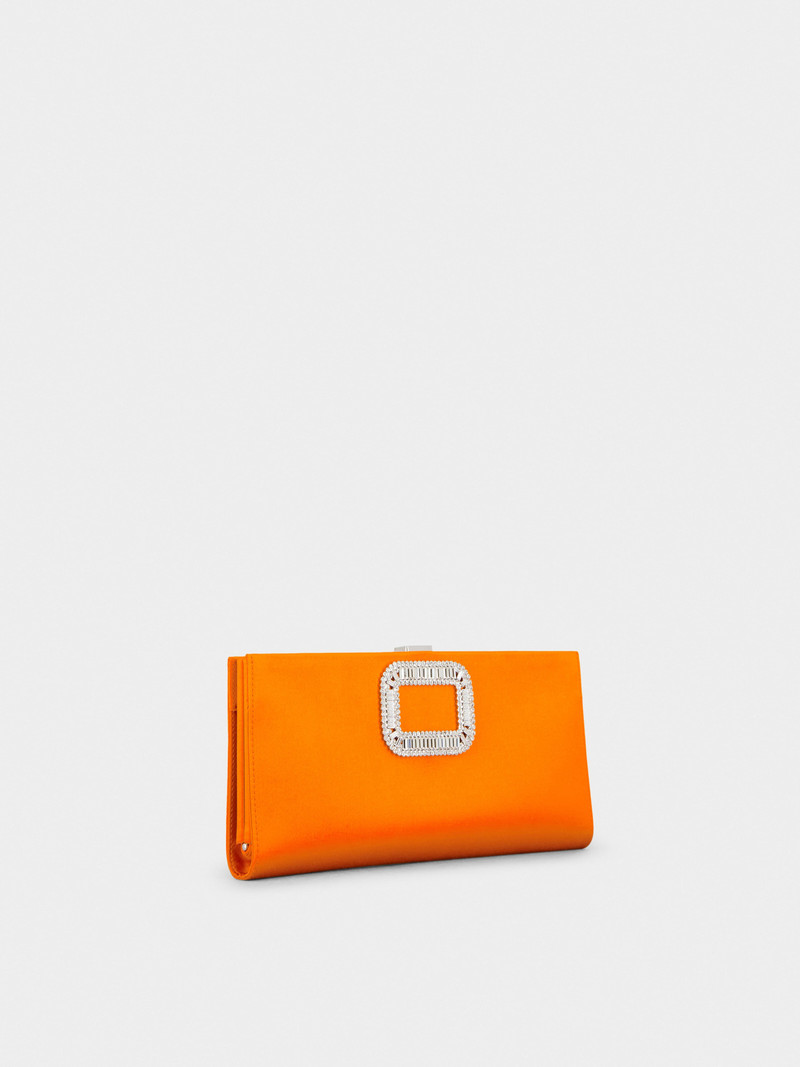 Roger Vivier Pilgrim Buckle Clutch in Satin outlook