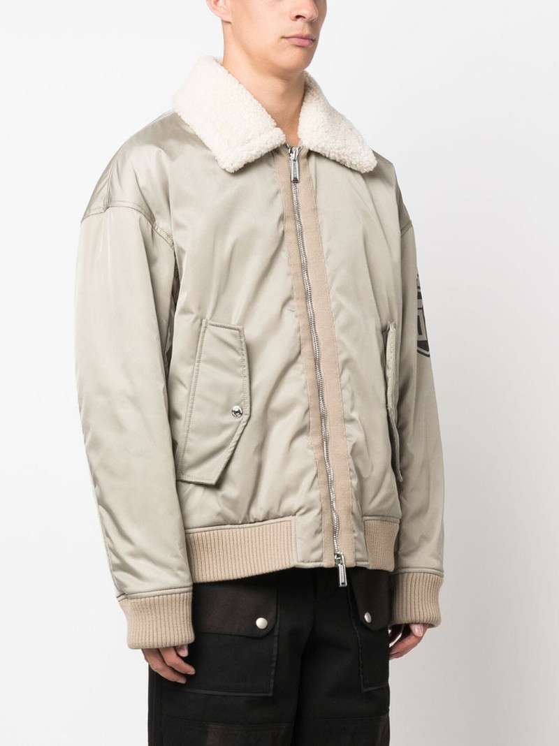 logo-print bomber jacket 4