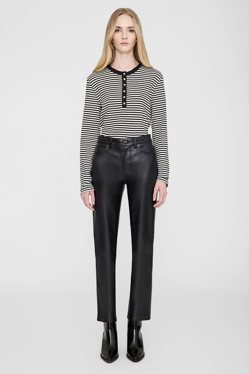 ANINE BING Bruno Pant - Black Recycled Leather outlook